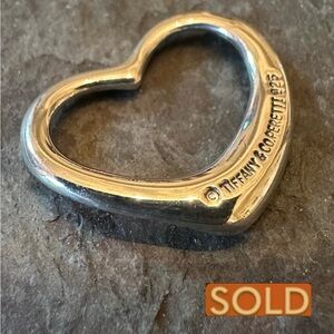 ❌SOLD❌Tiffany & Co. Elsa Peretti Medium Open Heart Pendant Sterling Silver 925